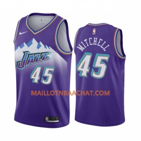 Maillot NBA Utah Jazz Donovan Mitchell 45 Nike 2019-20 Hardwood Classics Swingman - Homme